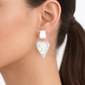 Iridescent Hart Oorbellen