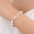 Pearl Bloom Armband Silver