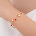 Luxe Hartjes Armband 14K Gold